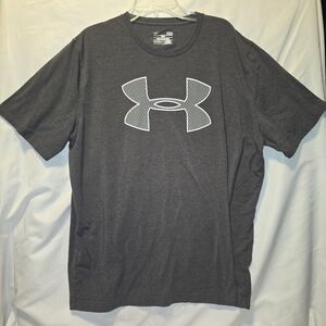 Under Armour Men's Charcoal Tee with White Logo